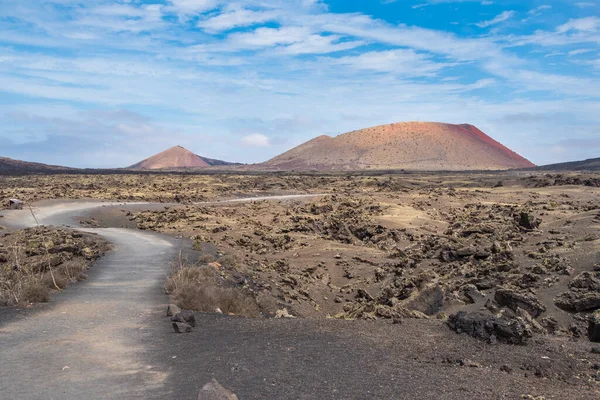 View Caldera Colorada Volcano Lanzarote Canary Islands Spain — Stockfoto