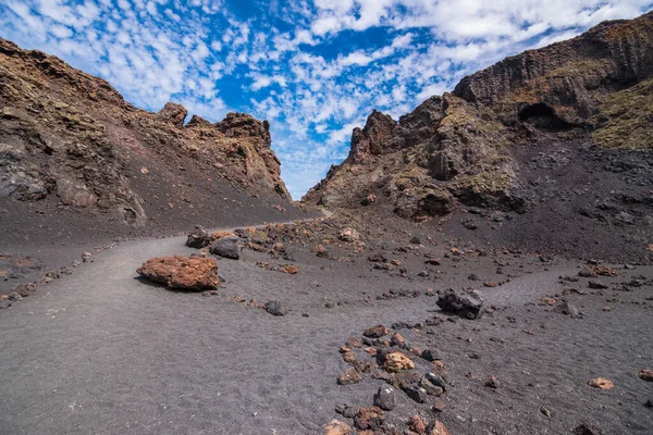 View Crater Cuervo Volcano Lanzarote Canary Islands Spain — Stock Photo, Image