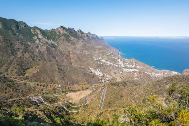 View of the beautiful Anaga Mountains  at Santa Cruz de Tenerife from Amogoje viewpoint (Mirador de Amogoje) - Santa Cruz de Tenerife, Canary Islands, Spain