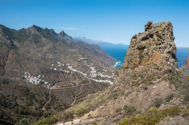 View of the beautiful Anaga Mountains  at Santa Cruz de Tenerife from Amogoje viewpoint (Mirador de Amogoje) - Santa Cruz de Tenerife, Canary Islands, Spain