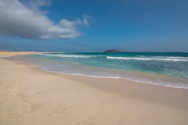 View Viejo Beach Playa Viejo Located Grandes Playas Corralejo Fuerteventura — Stockfoto