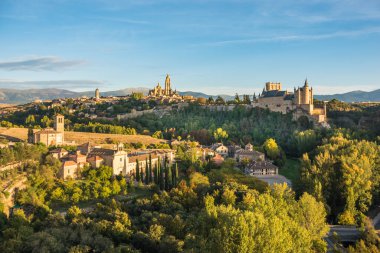 Panoramic view of Segovia by the sunset - Segovia, Spain