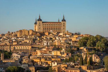 Gün batımında Toledo 'nun manzarası - Toledo, İspanya