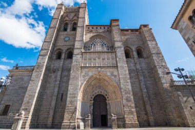 Avila, Spain, October 2019 - view of Avila Cathedral