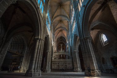 Avila, Spain, October 2019 - inner view of the beautiful Cathedral of Avila