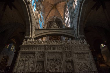 Avila, Spain, October 2019 - inner view of the beautiful Cathedral of Avila
