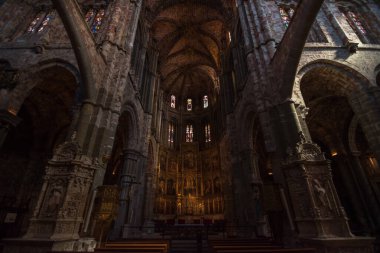 Avila, Spain, October 2019 - inner view of the beautiful Cathedral of Avila
