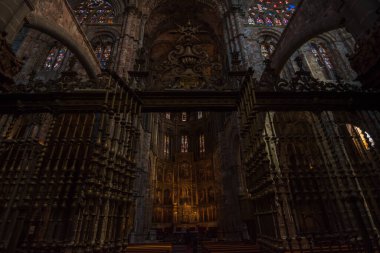 Avila, Spain, October 2019 - inner view of the beautiful Cathedral of Avila