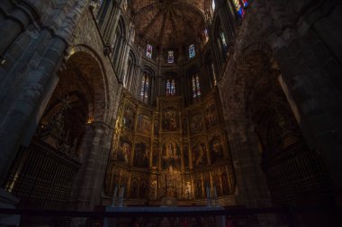 Avila, Spain, October 2019 - inner view of the beautiful Cathedral of Avila