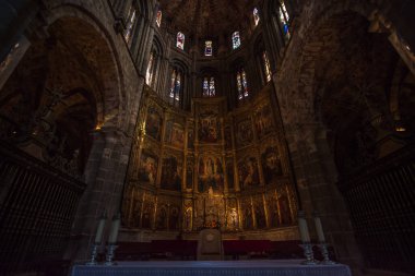 Avila, Spain, October 2019 - inner view of the beautiful Cathedral of Avila