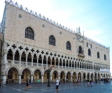 Venice, Italy, July 2017 - side view of the Doge's Palace (Palazzo Ducale)