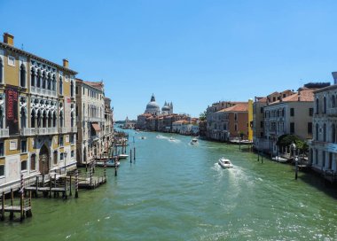 Venice, Italy, July 2017 -  view of Venice's largest canal, also known as Grand Canal