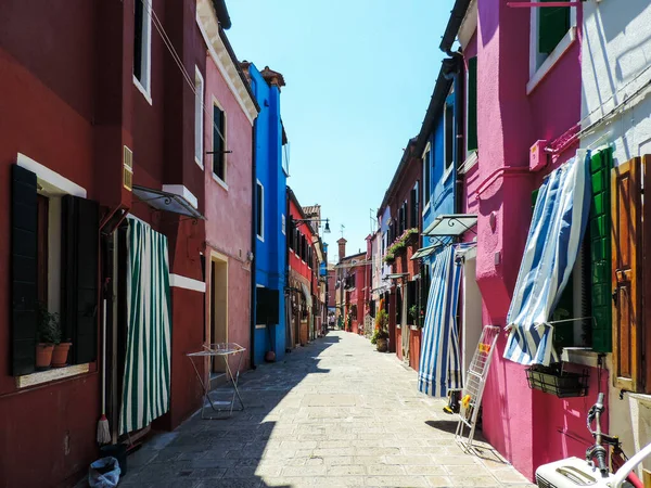 Burano Italy July 2017 View Beautiful City Colorful Houses — Stockfoto