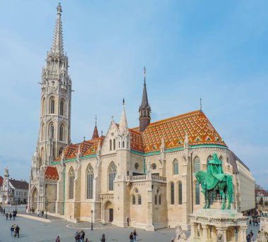Budapest, Hungary, March 2016 - beautiful view of Matthias Church