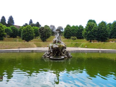 view of the Fountain of the Ocean at Boboli Gardens- Florence, Italy