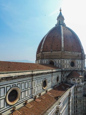 view of the Florence's Dome from a viewpoint at Giotto's Bell Tower Campanile di Giotto _ Florence, Italy