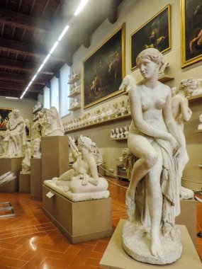 Florence, Italy, June 2017 - Beautiful sculptures at the Galleria dell'Accademia