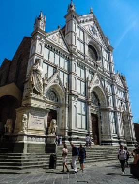 Florence, Italy, June 2017 - view of Basilica di Santa Croce