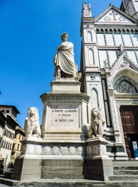 Florence, Italy, June 2017 - view of Basilica di Santa Croce