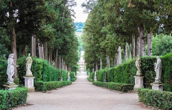 View Pathway Boboli Gardens Florence Italy — стоковое фото