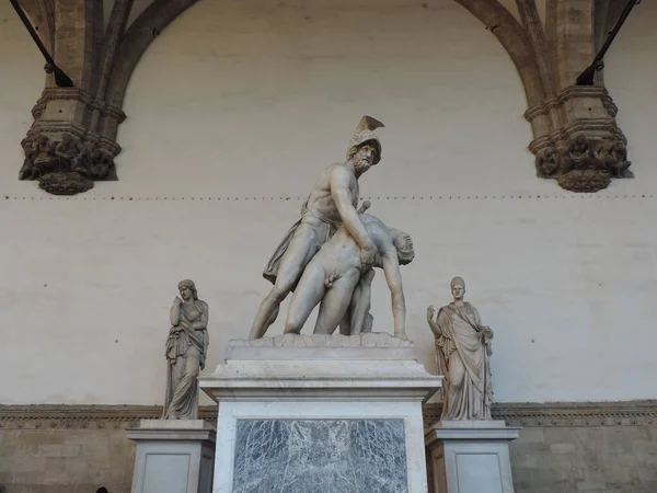 View Some Beautiful Sculptures Loggia Dei Lanzi Florence Italy — стоковое фото