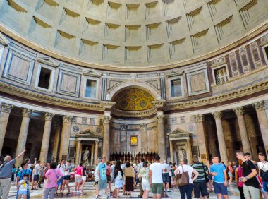 Rome, Italy, June 2017 - inner view of the Pantheon at Rome