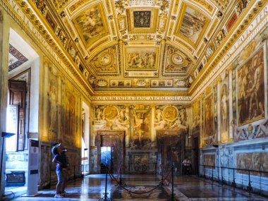 Rome, Italy, June 2017 - view of a beautiful gallery at Castel Sant'Angelo