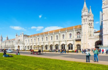 Lizbon, Portekiz, Mart 2016 - Güzel Mosteiro dos Jeronimos Manastırı (Jeronimos Manastırı)
