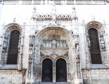 Lizbon, Portekiz, Mart 2016 - Nossa Senhora da Conceio Velha Kilisesi 'nin dış görünüşü