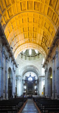 Lisbon, Portugal, March 2016 - inner view of the  Monastery of Sao Vicente de Fora