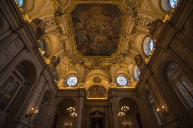 Madrid, Spain, October 2019 - inner view of the Royal Palace of Madrid