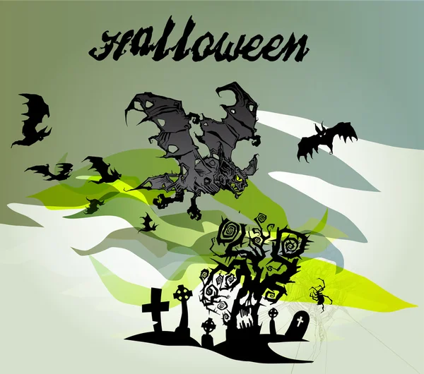 Tarjeta vectorial Halloween — Vector de stock