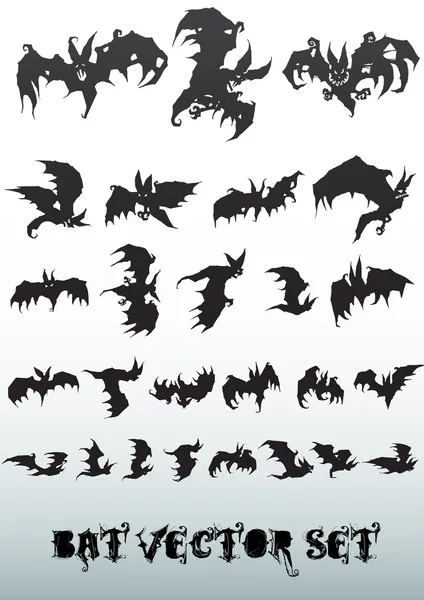 Conjunto de vetores de morcego —  Vetores de Stock