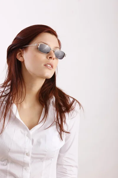 Sexy woman with sunglasses — Stock Photo, Image