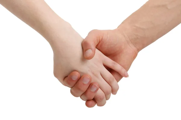 A man with a girl holding hands — Stock Photo, Image