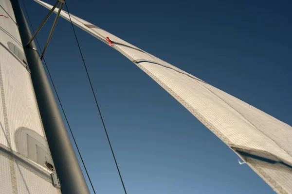 Segel-Yachtmast aus nächster Nähe — Stockfoto