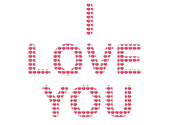 I LOVE YOU with small hearts — Stock Photo, Image