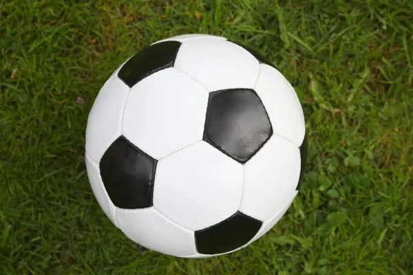 Pallone da calcio su erba verde. — Foto Stock