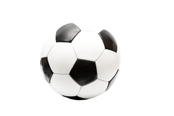 Bola de futebol em um fundo branco — Fotografia de Stock