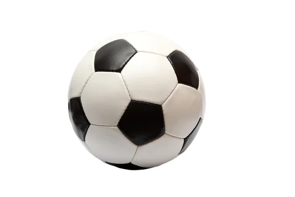 Bola de futebol em um fundo branco — Fotografia de Stock