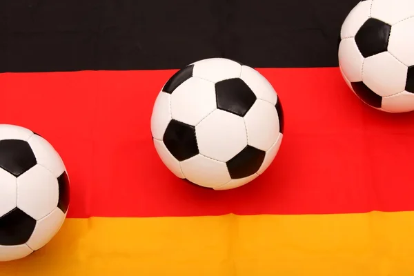 Soccer balls in the German flag — Stock Photo, Image