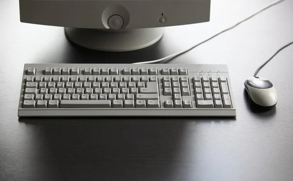 The computer mouse and the keyboard — Stock Photo, Image