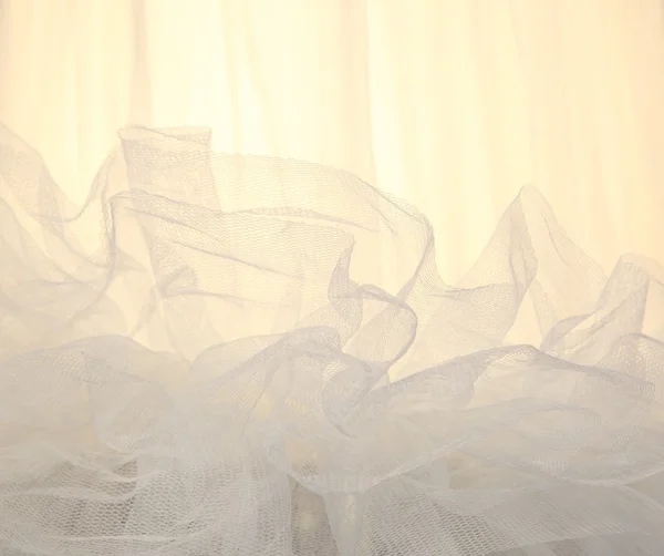 Світлі штори білої сітки — стокове фото
