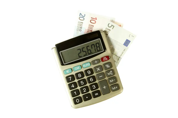 Money and calculator — Stock Photo, Image