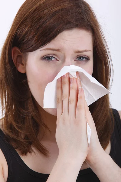 Woman with handkerchief — Stock Photo, Image