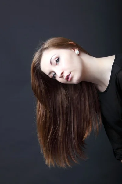 Donna con i capelli lunghi Immagine Stock