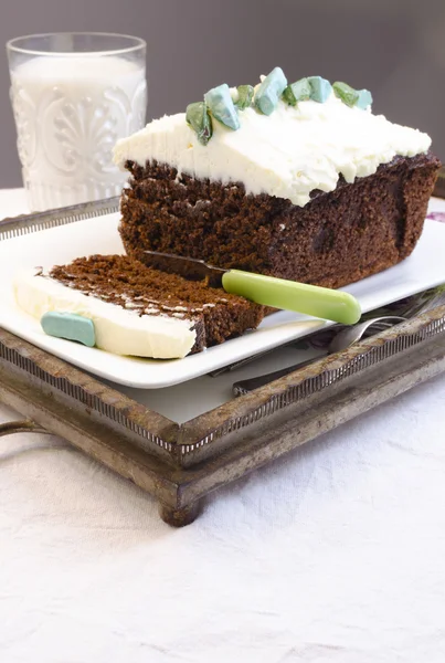 Amaranth Chocolate Brownie Cake — Stock Photo, Image