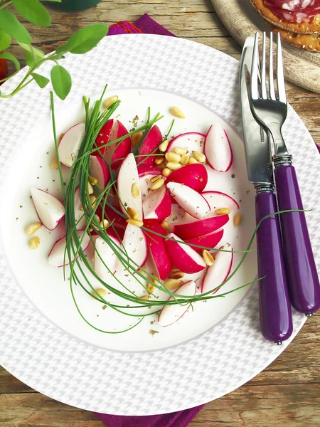 Salada de rabanetes primavera — Fotografia de Stock