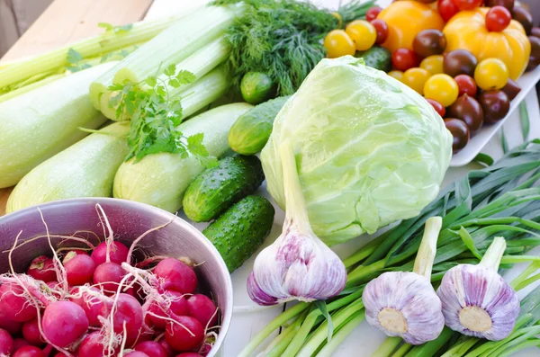 Lente groenten en kruiden — Stockfoto