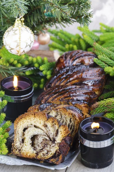 Christmas choklad krantz tårta — Stockfoto